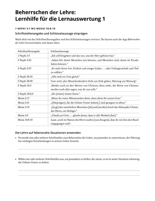 Arbeitsblatt „Geistiges Leiden“