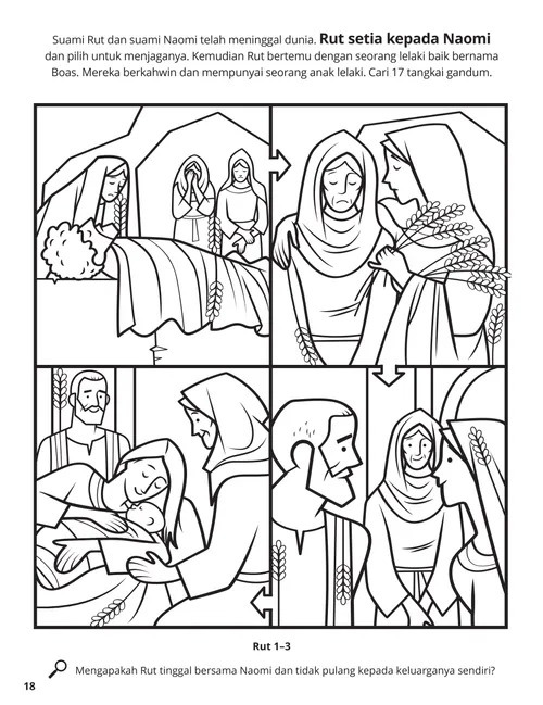Ruth and Naomi coloring page