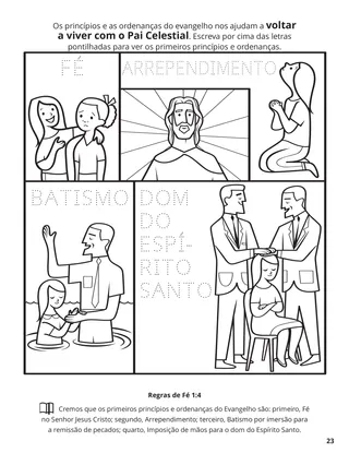 Fourth Article of Faith coloring page