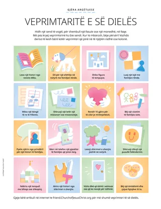 Tabelë veprimtarie me ilustrime