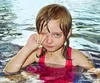 Young girl in pool
