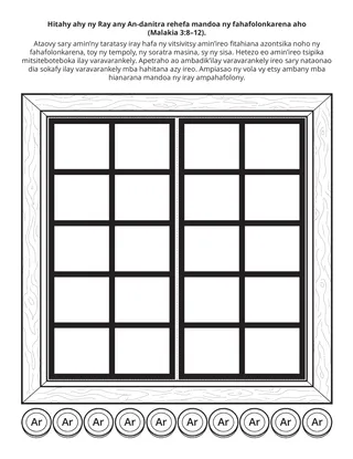 pejin’ny asa atao: Hitahy ahy ny Ray any An-danitra rehefa mandoa fahafolonkarena aho