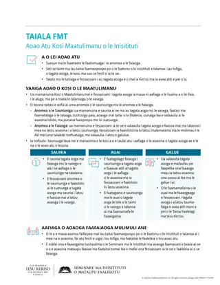 handout, TAIALA FMT