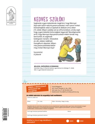 szülőknek címzett levél