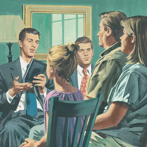 missionaries teaching family