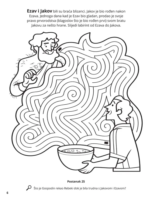 Esau and Jacob coloring page