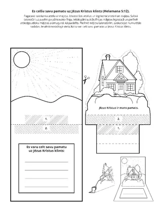 radošā lappusīte: es celšu savu pamatu uz Jēzus Kristus klints