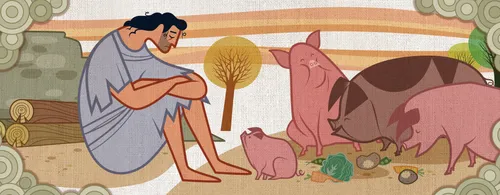 The son has nothing to eat.