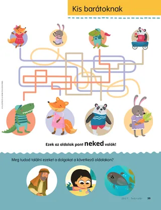 simple maze to match baby animals with grown up animals