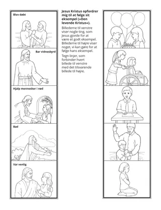 aktivitetsside: Jesus Kristus opfordrer mig til at følge sit eksempel