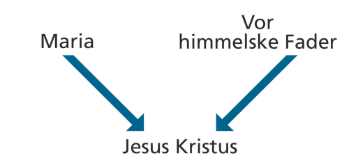 diagram, Maria, vor himmelske Fader, Jesus Kristus
