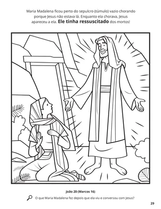 The Risen Christ Appeared to Mary Magdalene coloring page