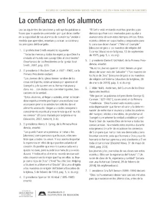 volante, Confianza en los alumnos