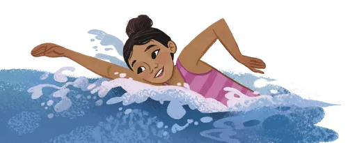 Isabella swimming