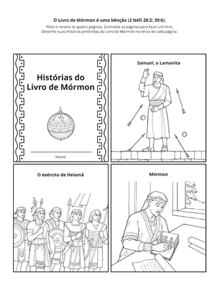 página de atividades: as histórias do Livro de Mórmon ensinam sobre Cristo