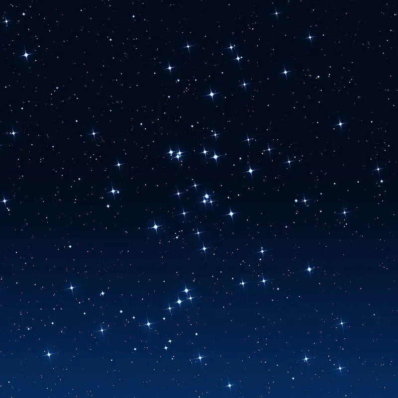 The stars shine in the night sky symbolizing the telestial kingdom