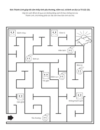 trang sinh hoạt: Đức Thánh Linh giúp tôi cảm thấy tình yêu thương, niềm vui, và bình an