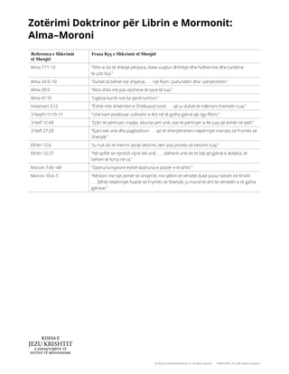 handout doctrinal mastery alma-moroni