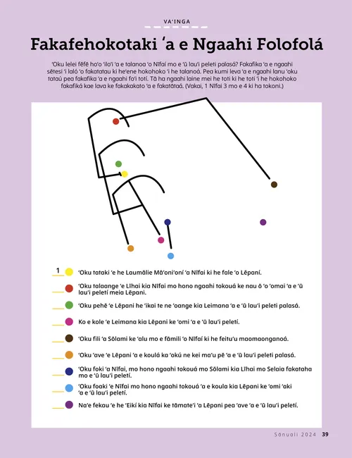 Peesi PDF ʻo ha ʻekitivitī fakafolofola toti-ki he-toti