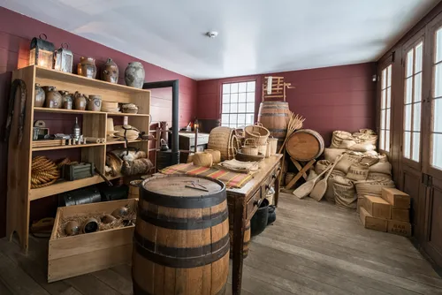 interior view of an old-time mercantile store