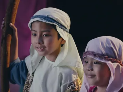 The Christmas Nativity reenacted by children from the Philippines. Light the World 2025.