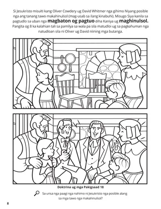 Oliver and David Taught Repentance coloring page