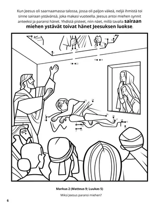 Jesus Healed a Sick Man coloring page