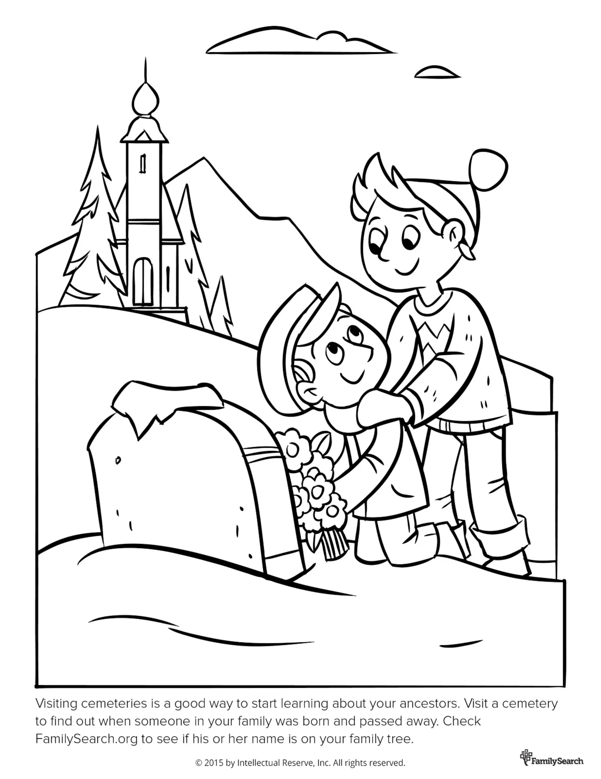 Visiting cemeteries is a good way to start learning about your ancestors. Visit a cemetery to find out when someone in your family was born and passed away. Check FamilySearch.org to see if his or her name is on your family tree.