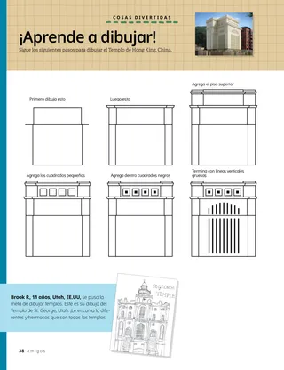 drawing instructions for temple