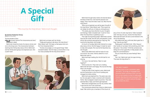 Story with illustration of missionaries teaching a family