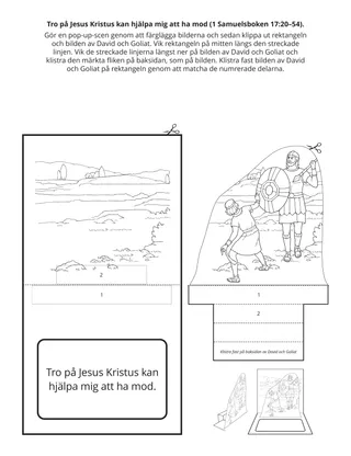 Primärs aktivitetssida: Tro på Jesus Kristus kan hjälpa mig att ha mod