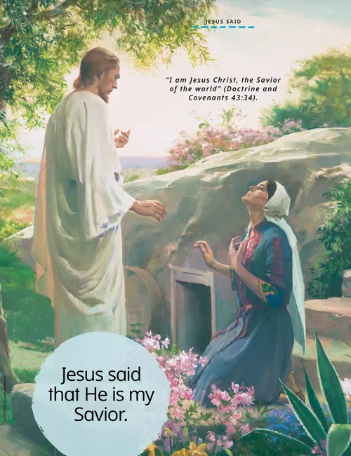 Poster of the resurrected Christ appearing to Mary Magdalene