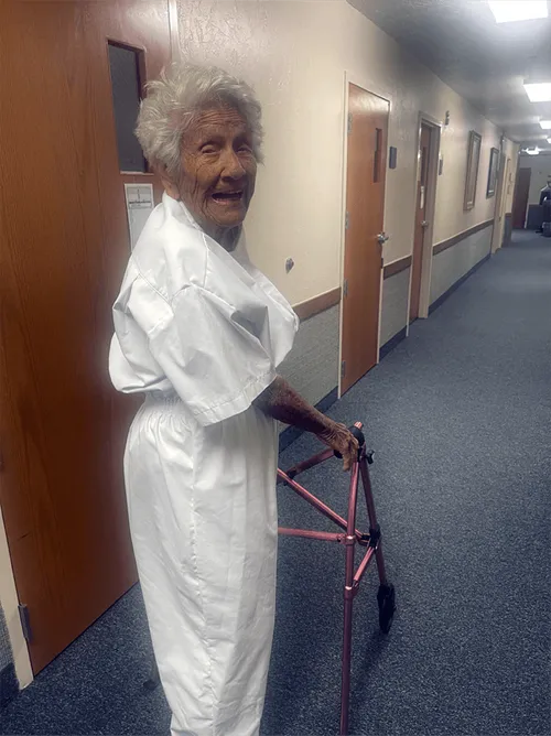 Baptism of elderly sister.