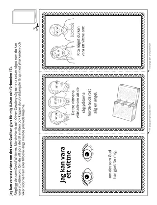 aktivitetssida: Jag kan vara ett vittne om det som Gud har gjort för mig