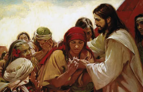 Jesus serves one by one