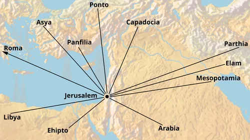 Mga nasod sa mga tawo nga gihisgotan atol sa Pentecostes