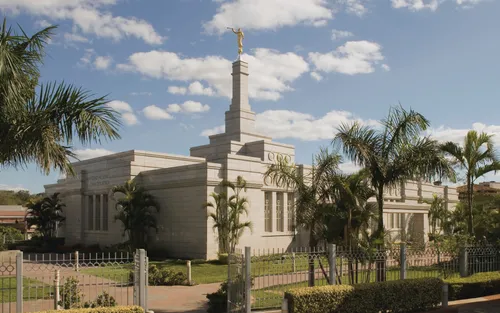 Daytime exterior shot of the Asuncion Paraguay Temple.