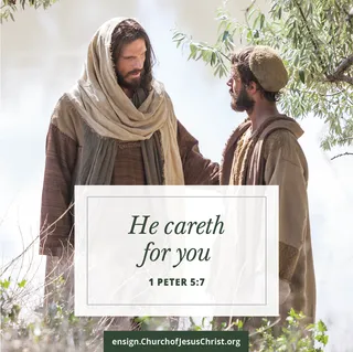 Jesus talking with man