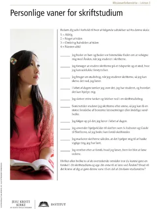 Uddelingsark om skriftstudium