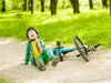 Boy who fell off bike
