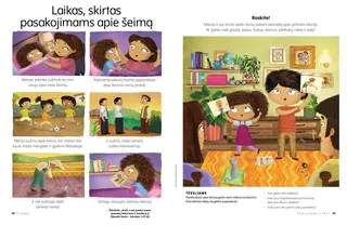 mom telling bedtime story to daughter