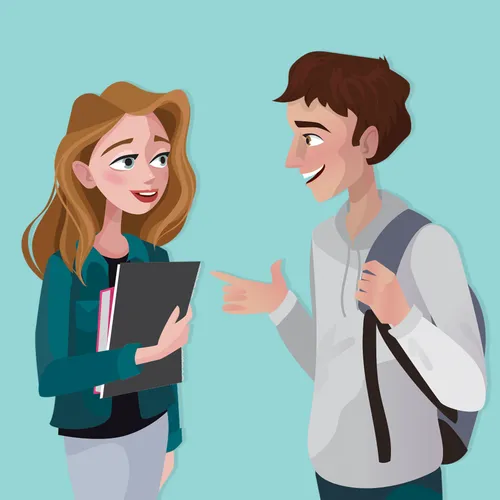 young man and young woman