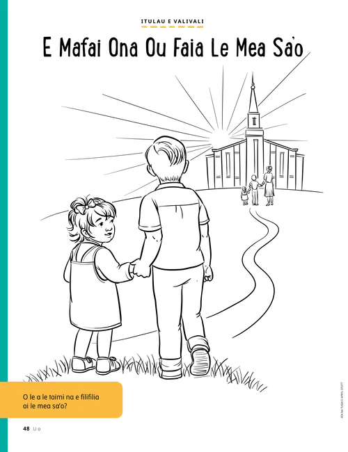 Itulau valivali PDF o se fanau e toalua o loo savavali agai atu i se malumalu