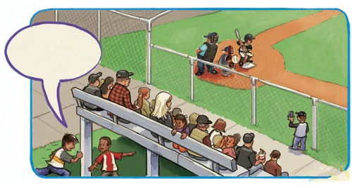 boys walking under bleachers at baseball game