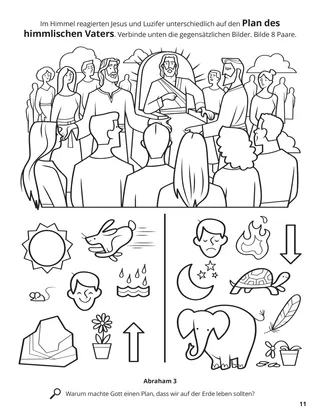 Responses to Heavenly Father’s Plan coloring page