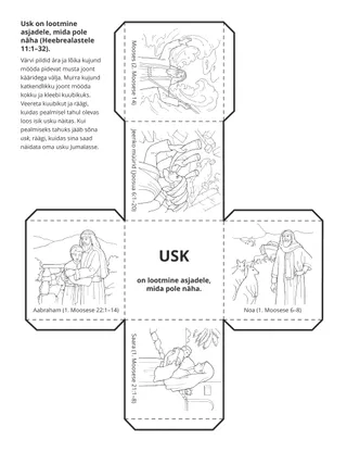 tegevusleht: usk on lootmine asjadele, mida pole näha