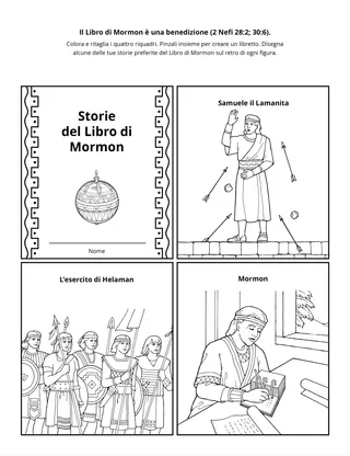 pagina delle attività: il Libro di Mormon è una benedizione