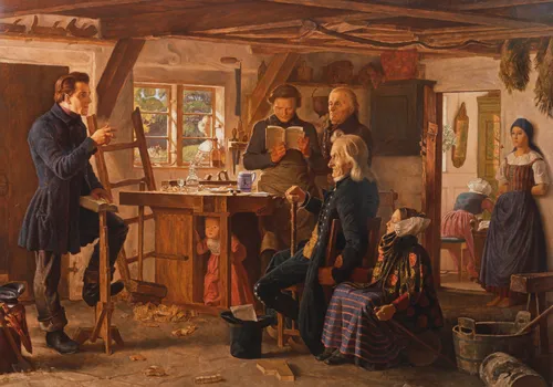 Mormoner på besøg hos en tømrer på landet, by Chisten Dalsgaard