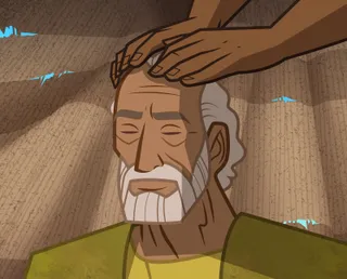 Melchizedek blessing Abraham