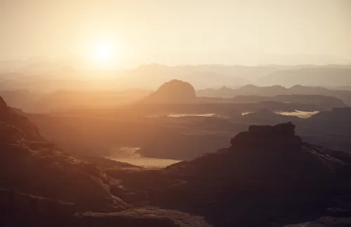 sunset in Sinai desert